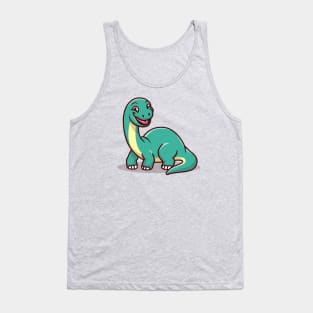 Cute Brontosaurus Smiling Tank Top